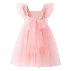 Tutu.kk Toddler Girls Vintage Party Dress Ruffled Sleeve A-Line Tulle Flower Girl Dresses for Wedding,Birthday 9 Years