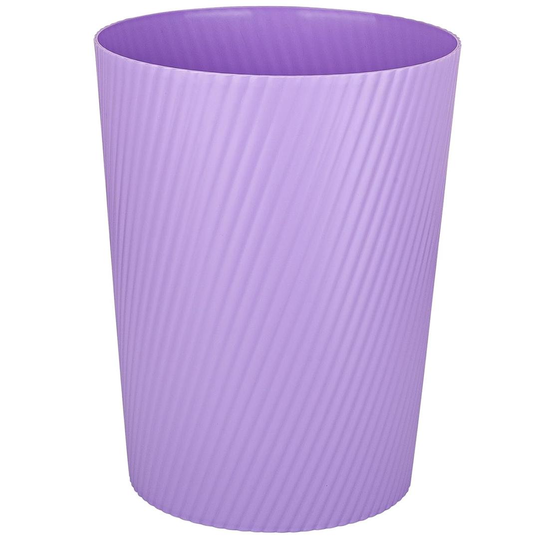 UUJOLY Small Trash Can Wastebasket Garbage Can Container Bins for Bathrooms, Laundry Room, Kitchens, Offices, Kids Rooms, Dorms (Taro Purple) (1 Pack)