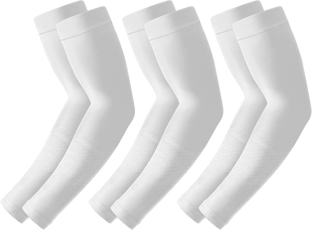 Arm Sleeves for Men Women Upf 50 Compression Arm Sleeve for UV Blocking Protection (White, M) Arm Sleeves for Men Women Upf 50 Compression Arm Sleeve for UV Blocking Protection (White, M)