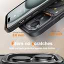 Goodon for iPhone 14 Plus Case with Privacy Screen Protector, Wireless Charging Compatible, Shockproof Translucent Matte Cover - Cute Floral Design Phone Case for Women Girls - Elegant Flower Leaves