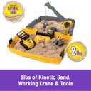 Kinetic Sand, Construction Site Folding Sandbox with 2lbs Play Sand & Toy Truck, Sensory Toys for Kids Ages 3 and up
