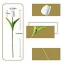 ONLY ART 20pcs White Artificial Tulip Flowers with Soft Latex Materials for Home & Kitchen Decoration New Year Spring