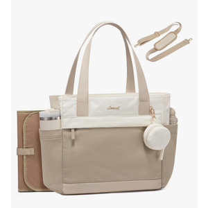 LOVEVOOK Diaper Bag Tote Large Baby Bag for Mom Hospital and Travel Diaper Tote for Baby Boy with Pacifier Case Changing Pad