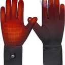 SAVIOR HEAT Heated Glove Liners for Men Women, Rechargeable Battery Electric Heated Gloves, Winter Warm Thin Liners for Skiing, Snowboarding, Hiking, Cycling, Hand Warmers (XL-2XL)