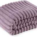 Bedsure GentleSoft Light Purple Throw Blanket for Couch - Cozy Soft Blankets for Women, Cute Small Throws for Girls, Purple, 50x60 Inches