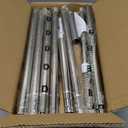 4-Tier Shower Caddy/Shower Organizer - Corner Standing Tension Pole Adjustable 25-114.2 inches Built in 2 Soap Holder Rustproof Silver Finish