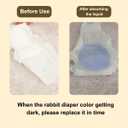 Leak-Proof Bunny Diapers for Rabbits, Disposable Pet Rabbit Diapers, Adjustable Diaper for Bunny (White, XS, Count, 10)