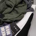 5 Pack Thermal Waffle Shirts for Men, Crew Neck Long Sleeve Casual Pullover Underwear Textured Knit Tops (Medium, Black, Dark Gray, Gray, White, Army Green)