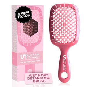 FHI Heat UNbrush Detangling Brush for Pain-Free Brushing on All Wet or Dry Hair Types  Durable DuoFlex Anti-Static Bristles, Lightweight Handle, Vented Hair Brush (1 Count (Pack of 1), Rose Dark Pink) FHI Heat UNbrush Detangling Brush for Pain-Free Brushing on All Wet or Dry Hair Types  Durable DuoFlex Anti-Static Bristles, Lightweight Handle, Vented Hair Brush (1 Count (Pack of 1), Rose Dark Pink)
