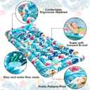 2 x Raft Pool Float Lounge - Adult Size, Inflatable Pool Float with Headrest, Ultra-Comfort Cooling (light blue)