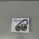 AILIHEN C8 Headphones Wired, On-Ear Kids Headphones with Microphone and Volume Control Foldable Corded Stereo 3.5mm Headset for School Teens Smartphones Chromebook Laptop Tablets Travel (Black Blue) (Medium)
