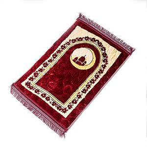 Fancy Travel Portable Prayer Mat Thick Soft Raschel Prayer Rug Muslim Non Slip Prayer Mat Rug 80x120 CM