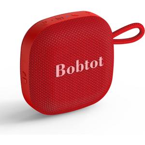Bobtot Portable Bluetooth Speakers, Wireless IPX7 Waterproof Mini Speaker with 16H Playtime, Loud Stereo Sound, TWS, Built-in Microphone, Small Size with Lanyard, Red Bobtot Portable Bluetooth Speakers, Wireless IPX7 Waterproof Mini Speaker with 16H Playtime, Loud Stereo Sound, TWS, Built-in Microphone, Small Size with Lanyard, Red