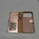 Arae Compatible with iPhone 17 Pro Max Case Wallet with Card Holder, Wristlet Strap Wallet Flip Cover for iPhone 17 Pro Max 6.9 inch Men/Women, RFID Blocking, Kickstand, Rose Gold