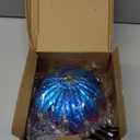 Solar Wind Spinners Outdoor, Solar Wind Spinner with Cracked Ball Lights,Garden Spinners for Yard, Garden, Patio, Lawn Decor (Purple)