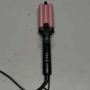 Farery Mini 3 Barrel Hair Waver - Portable Beach Wave Curling Iron for Short Hair, 1/2 Inch Ceramic Crimper with 3 Temp Settings & 30s Fast Heating, Dual Voltage Travel Hair Waver for Women, Pink