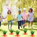 12 Set Easter Carrot Yard Decorations Plastic DIY Carrot Garden Stake Realistic Patio Lawn Carrots Sign for Home Spring Outdoor Decoration Easter Game Supplies