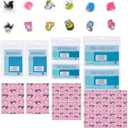 Usmik 18PCS Cute Retractable Badge Holders Set-Cute Badge Reel with Clip 6PCS Imformation Cards Vaccinate Record Cards Plastic Holder Horizontal and Vertical Card Holder Pack Of 4