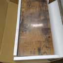 QEEIG Bathroom Floating Shelves for Wall - 15.7" Wall Mounted Shelf Over Toilet Farmhouse Home Decor Display Bookshelf Small 15.7 x 6.7 inch Set of 2, Rustic Brown (008-40BN)