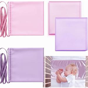2 Pcs Satin Bassinet Sheet Baby Hair Protect Soft Silk Feeling Sheet Baby Bassinet for Rectangle Cradle Pad Mattress Newborn Infant (Pink)