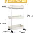 Volnamal Baby Diaper Caddy, Plastic Movable Cart for Newborn Nursery Essentials Diaper Storage Caddy Organizer for Changing Table & Crib, Easy to Assemble, Beige