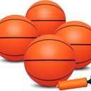 Dilabnba 8" Mini Rubber Replacement Basketballs for Basketball Hoop/Pool, Kids Toddler Soft Beach Bouncy Ball Sports Party Game, Junior Balls Indoor Outdoor Arcades Games, Lightweight (4PCS), 2 pack