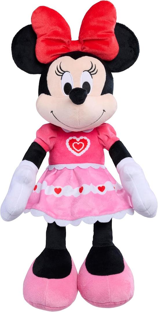 Disney Valentine's 19-inch Large Minnie Plush Stuffed Animal, Soft & Huggable, Toy for Fans, Girls, Kids, Ages 2 and Up, Kids Toys for Ages 2 Up by Just Play