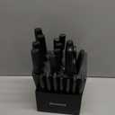 Knife Set, Astercook 21 Pieces Knife Sets for Kitchen with Block, Dishwasher Safe Kitchen Knife Set with Built-in Sharpener, German Stainless Steel Black Knife Block Set