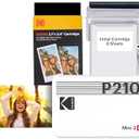 Kodak Mini 2 Retro 4PASS Portable Photo Printer, 2.1x3.4 inches, Sheets Bundle, White