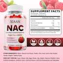 NAC Gummies for Kids & Adults, N Acetyl Cysteine 1000mg NAC Supplement for Antioxidants & Immune Support, Lung & Liver Health, Raspberry Flavor 120 Count