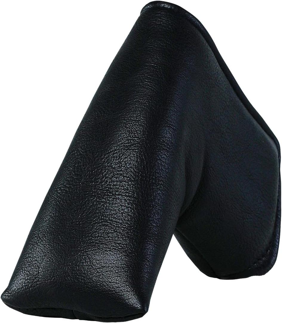 Golf Club Covers  Blackout Leather Driver Headcover, Fairway Wood, 3 Wood, Hybrid, Fits Mallet Blade Putter Head Covers Alignment Stick Cover