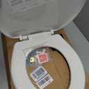 Mayfair Caswell Modern Slow Close Toilet Seat, Durable Plastic Seat, Made in USA, Round, White