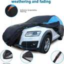 MORNYRAY Waterproof Car Cover All Weather Snowproof UV Protection Windproof Outdoor Full car Cover, Universal Fit for Sedan (Blue, S2-Fit SUV Length(181-190 inch))
