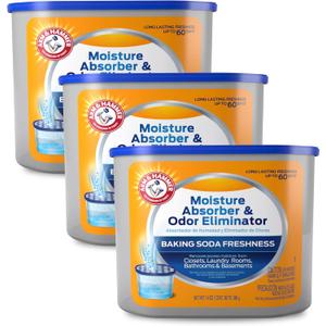 Arm & Hammer Fragrance Free Refillable Moisture Absorber and Odor Eliminator 14 oz. Tub