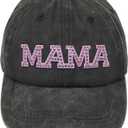 Mama Hats for Women, Gifts for Mom, New Mom, Mom to Be, Sequin Hat Mama Gifts for Mothers Day Baseball Cap Hats Black