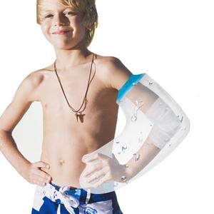 SUPERNIGHT Waterproof Cast Cover, Child Full Arm for Bathe Shower, Watertight Plaster Cast Bandage Protector for Arm, Wrist, Elbow and Hand Wounds(Large)