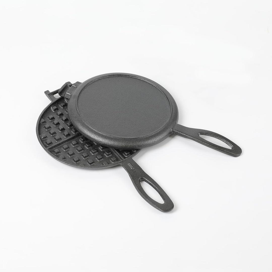 HAWOK Cast Iron Waffle Iron Waffle Maker (black 01)