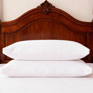 Thick Bed Pillows Queen Size Set of 2 Hotel Collection Soft Down Alternative Supportive Pillow for Back Stomach Side Sleeper White 20x30 inches