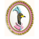 97 Decor Vintage Goose Decor For Home Kitchen - Pink Ovall Wall Art, Handcrafted Wall Sculptures For Living Room Decorations, Unique Walls Pediments For Girls Bedroom, Nursery