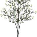Daifunli 2 Pcs 5 FT Artificial Bougainvillea Trees Fake Bougainvillea Flowers Tree in Pot Tall Lifelike Faux Blooming Tree Large Fake Plants for Outdoor Indoor Office Home Garden Decor(White)
