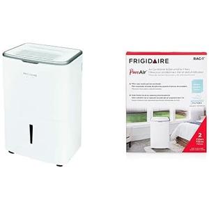 Bundle of Frigidaire FGAC5044W1 Dehumidifier, High Humidity 50 Pint Capacity with Wi-Fi Connected + Frigidaire FRPARAC1 PureAir RAC-1 Allergen Air Filter
