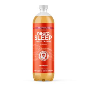 neuroSLEEP, Mellow Mango, Functional Beverage for Restful Sleep, Non-Carbonated, 16.9 Fl Oz (Pack of 12) BB 02/07/2026