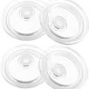 8pcs Silicone Tumbler Lids with Straw Hole Leak-resistant Covers for Jar Water Mugs for Milk Tea and Juice Drinks