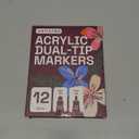 ARTISTRO 12 Precision Dual-Tip Acrylic Paint Markers  Paint Pens Set with Dot & Fine Tips for Fabric, Rock, Glass, Wood, Coloring Books  Classroom & Art Supplies Gift  Teacher Appreciation Gift