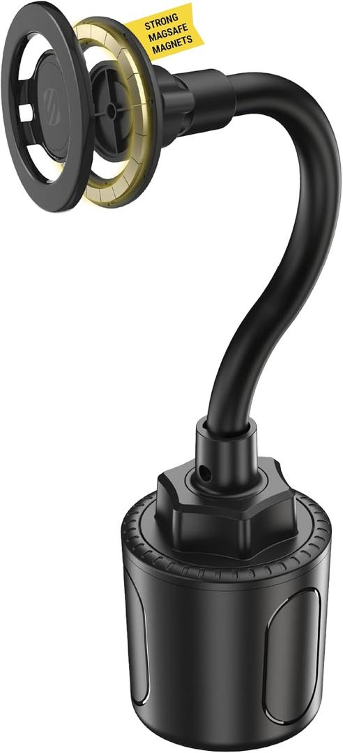 Scosche MagicMount™ SMSCUP Magnetic Cup Holder Phone Mount with Adjustable Gooseneck and Magnet Head, MagSafe Phone Holder for Car Compatible with iPhone 16 15 14 13 12 Series, Mag Safe Case & AndroidAmazon's Choice