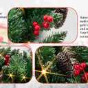 Jealoeur Christmas Garland with Lights, Battery Powered 8 Lighting Modes, 9FT 50 LED Luminous Christmas Decorations Indoor Home Decor.