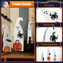 2 x MoDooris 3PCS Halloween Wooden Ghost Decor Signs Set - Tiered Tray Decor for Farmhouse Home Desk Shelf Mantel