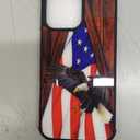DJSOK Case for iPhone 16 Pro Max,Luxury Pattern Design Shockproof Rugged Cover,Cases for Man Woman-Eagle American Flag
