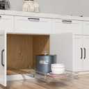 OCG Pull Out Cabinet Organizer (15" W x 21" D), Pull out Drawers, Cabinet Pull Out Shelves for Base Cabinet Organization in Kitchen Bathroom Pantry, Bottom Mount, Chrome Finish