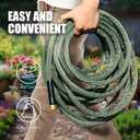 Garden Hose 100 FT, Heavy Duty Water Hose with Aluminum Fittings, Puncture Proof All-weather, Ultra-Lightweight and Flexible, Watering and Cleaning for Outdoor, Lawn